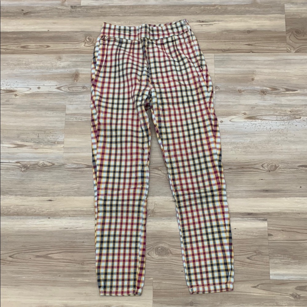 Free People Multicolor Plaid Pants